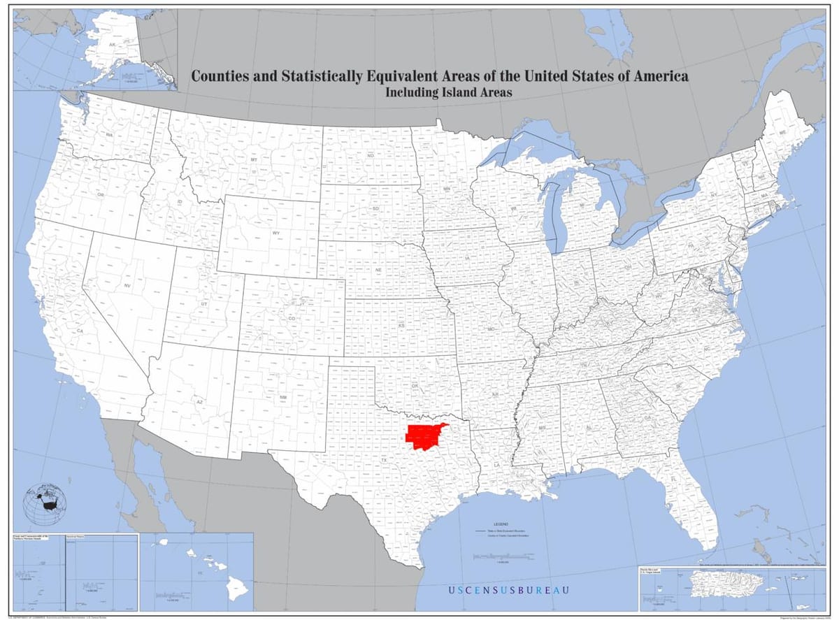 ダラスのアメリカの地図