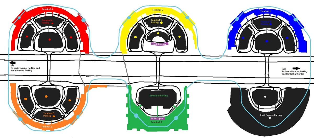 DFW空港ターミナルc地図