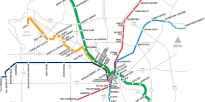 ダラス高速輸送公社地図