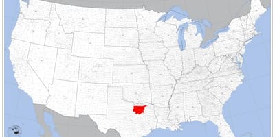 ダラスのアメリカの地図