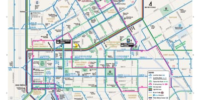 ダラスのバス路線図