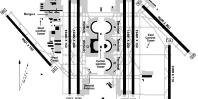ダラスフォートワース国際空港地図