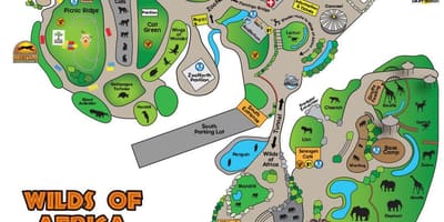 地図のダラス動物園