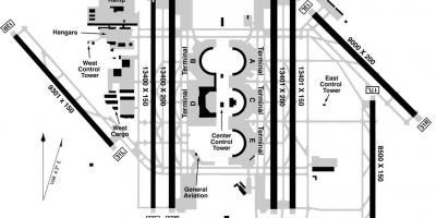 DFW空港ターミナルbの地図